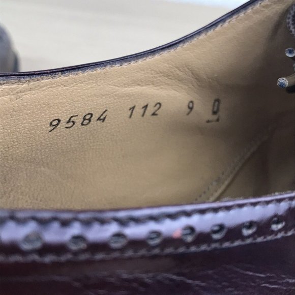 Salvatore Ferragamo Firenze Wingtip Oxford Shoes Red Brown Men’s Size 9 D - Picture 13 of 13